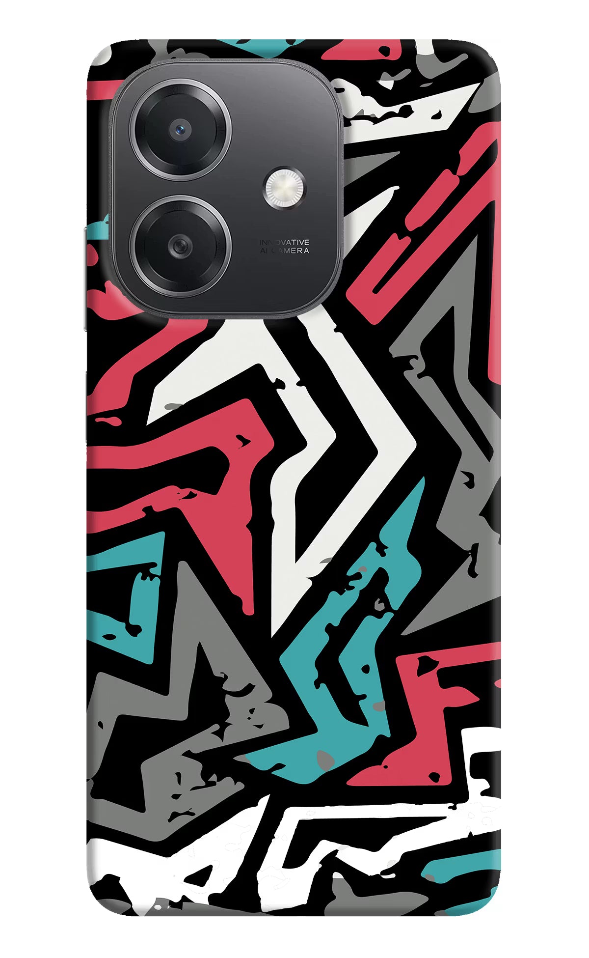Geometric Graffiti OPPO A3x Hard Case Back Cover by Casekaro