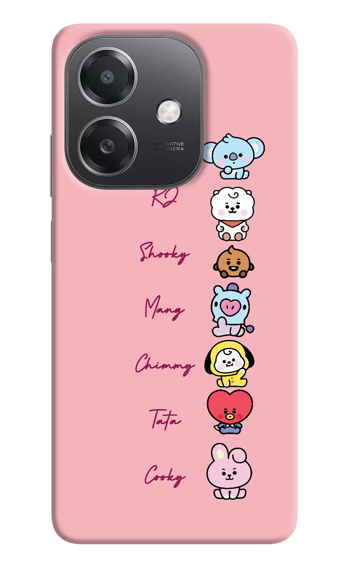 BTS names OPPO A3x Hard Case Back Cover by Casekaro