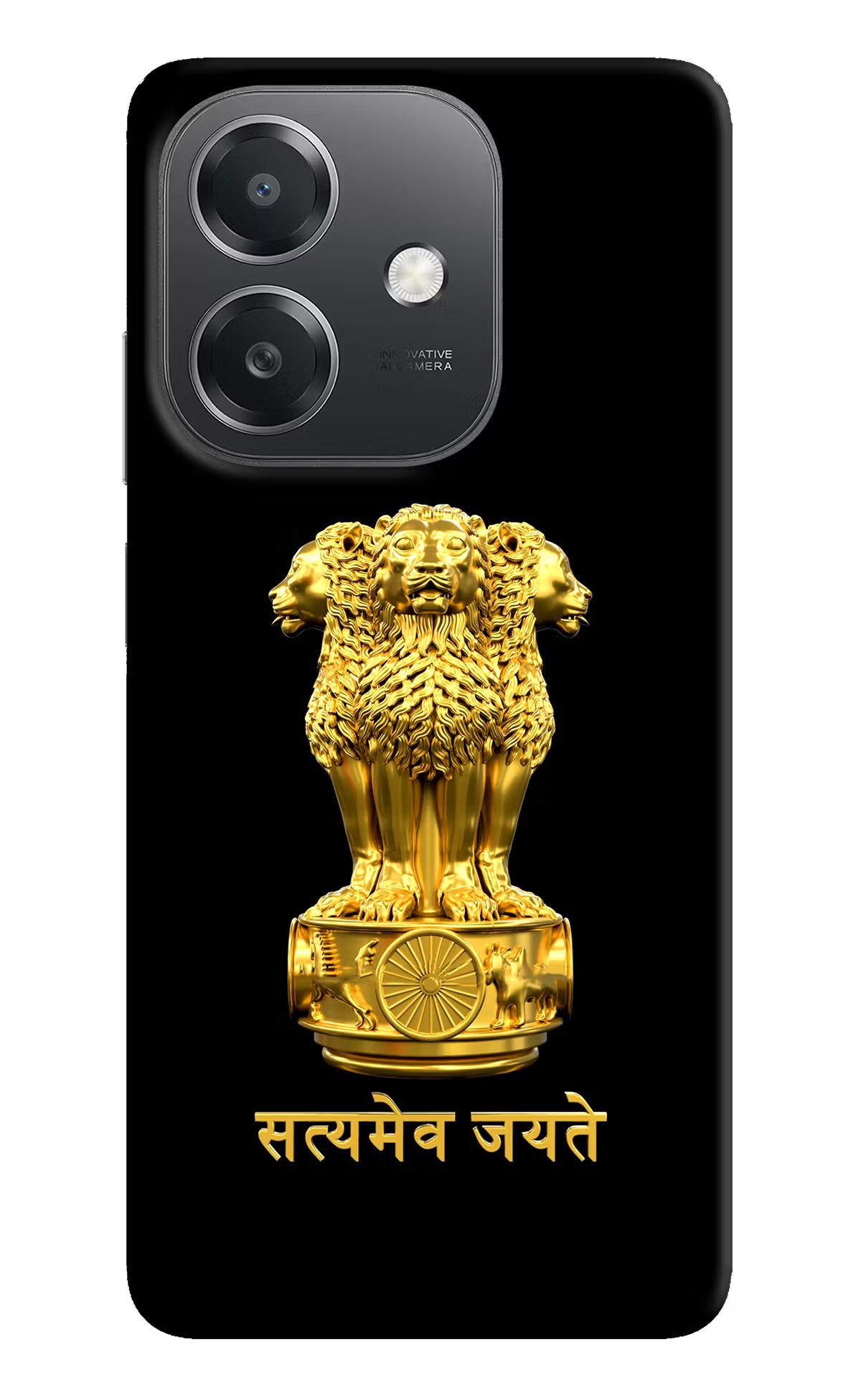 Satyamev Jayate Golden OPPO A3x Hard Case Back Cover by Casekaro