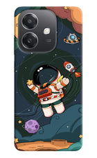 Cartoon Astronaut OPPO A3x Hard Case Back Cover by Casekaro