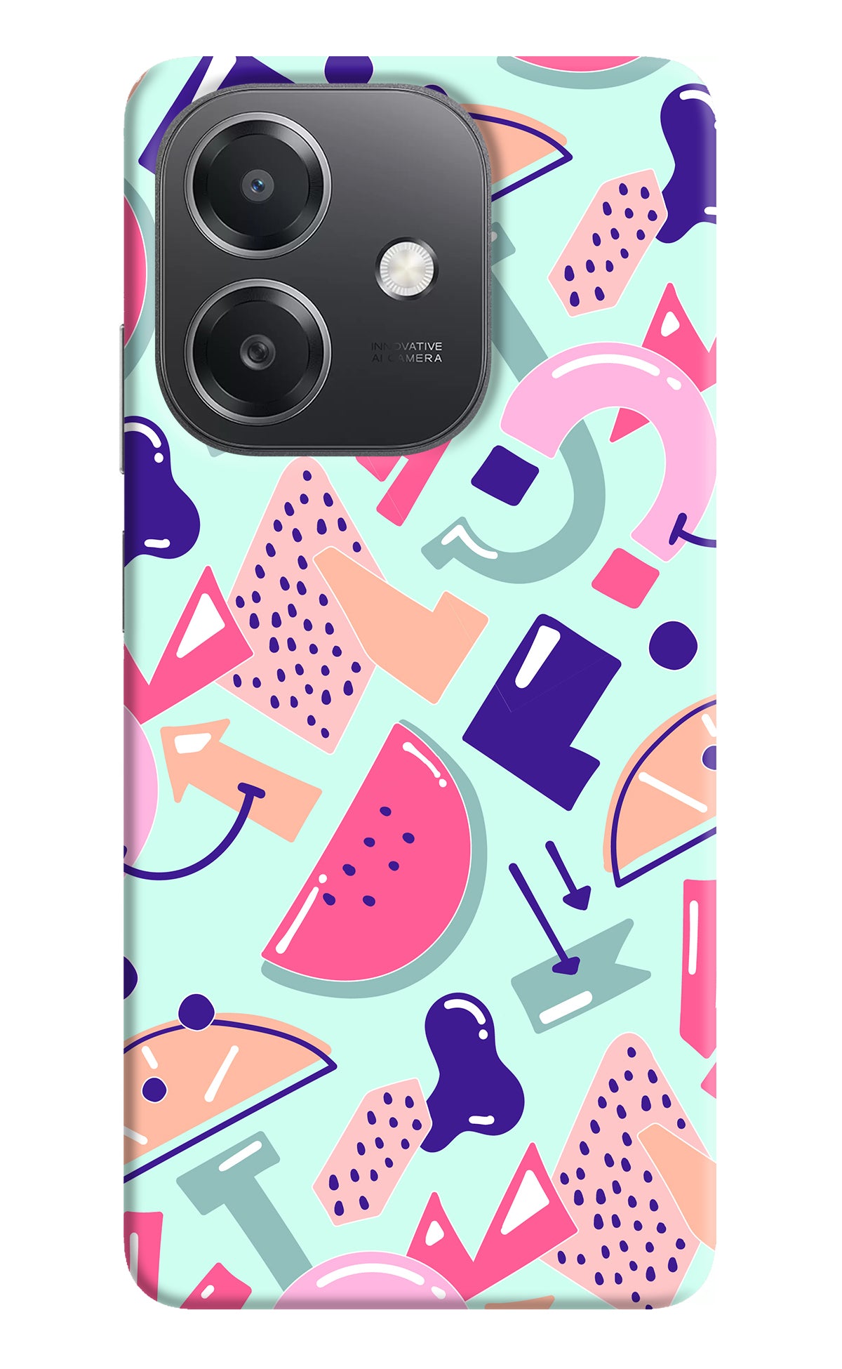 Doodle Pattern OPPO A3x Back Cover