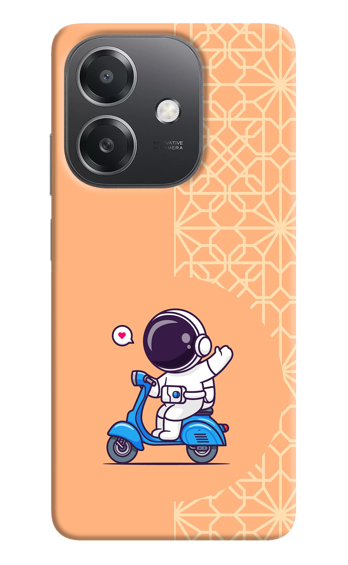 Cute Astronaut Riding OPPO A3x Back Cover