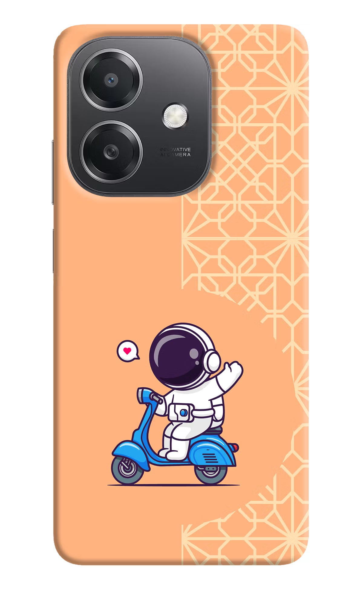 Cute Astronaut Riding OPPO A3x Hard Case Back Cover by Casekaro