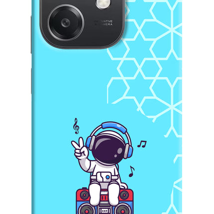 Cute Astronaut Chilling OPPO A3x Hard Case Back Cover by Casekaro