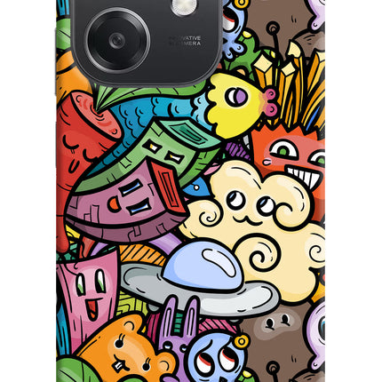 Veggie Doodle OPPO A3x Hard Case Back Cover by Casekaro