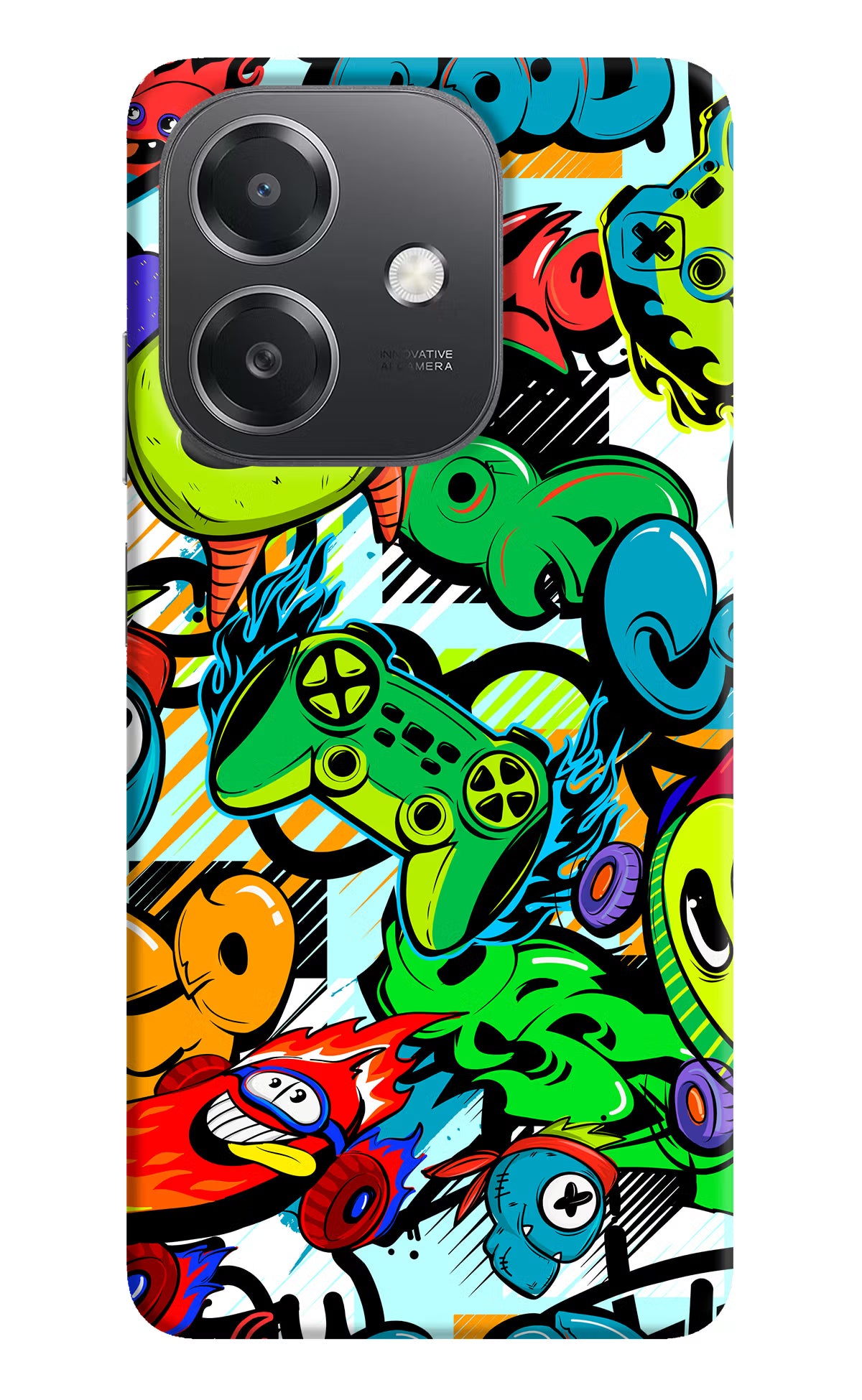 Game Doodle OPPO A3x Hard Case Back Cover by Casekaro