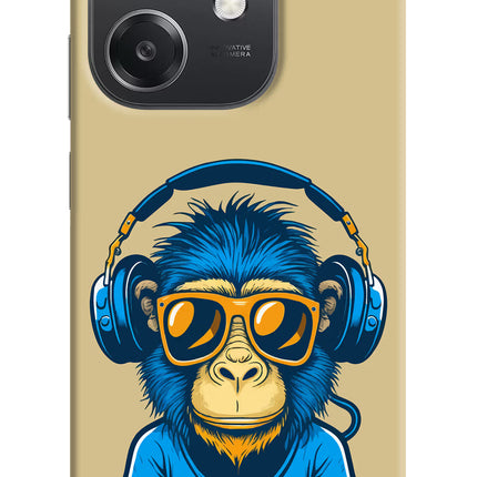 Monkey Headphone OPPO A3x Hard Case Back Cover by Casekaro