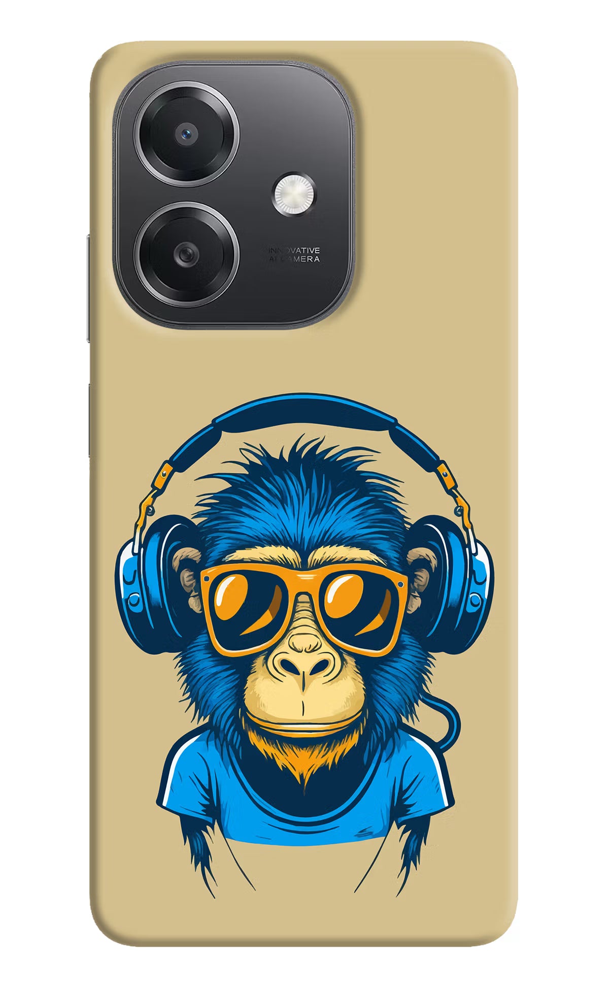 Monkey Headphone OPPO A3x Hard Case Back Cover by Casekaro