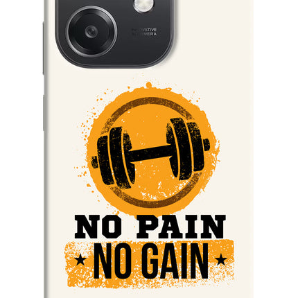 No Pain No Gain OPPO A3x Hard Case Back Cover by Casekaro