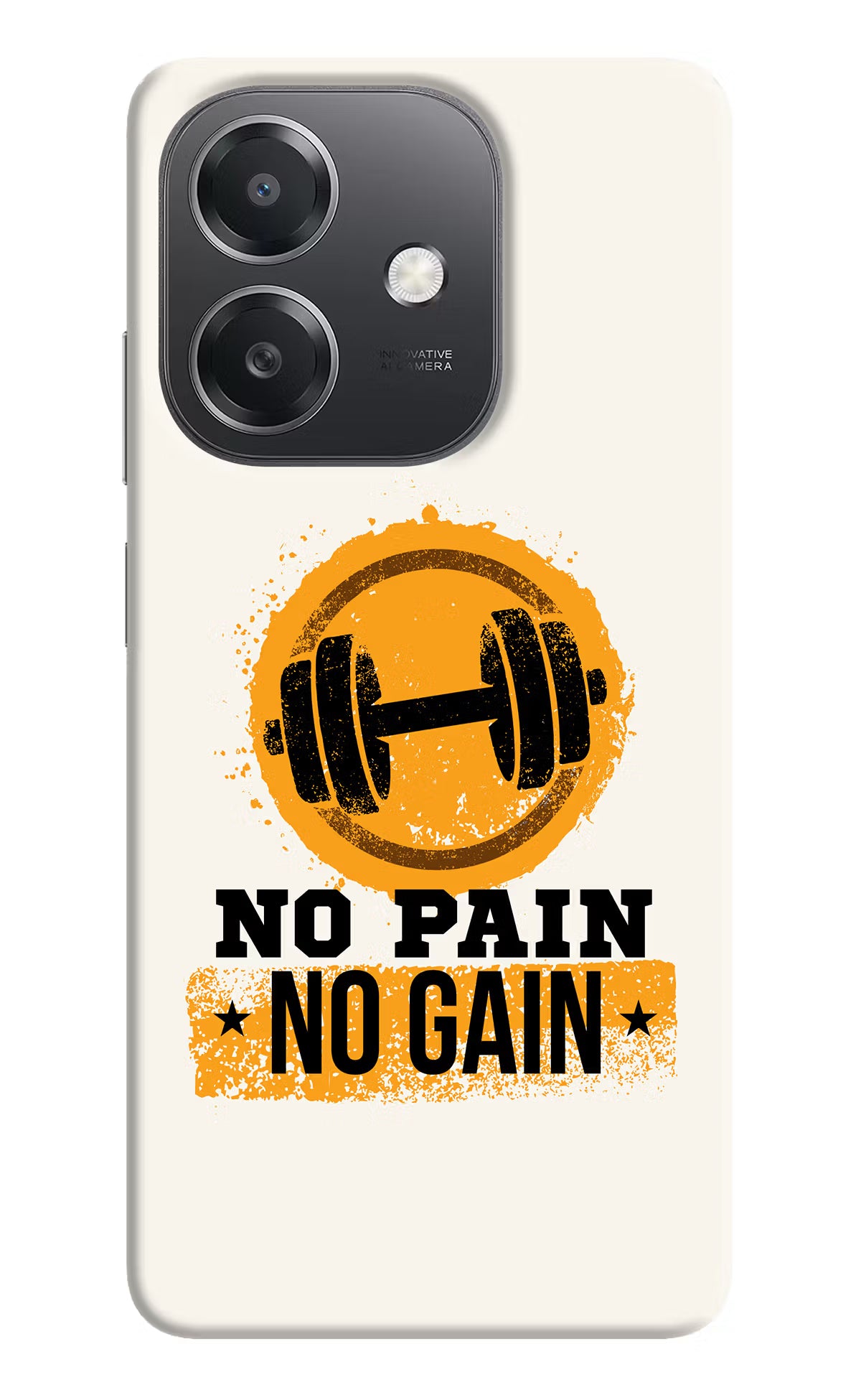 No Pain No Gain OPPO A3x Hard Case Back Cover by Casekaro