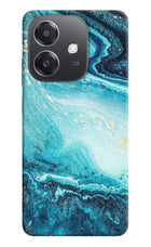 Blue Glitter Marble OPPO A3x Hard Case Back Cover by Casekaro