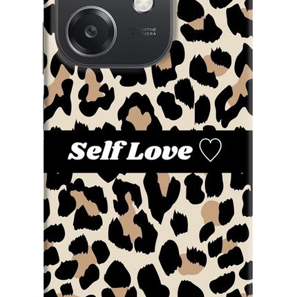 Leopard Print Self Love OPPO A3x Hard Case Back Cover by Casekaro
