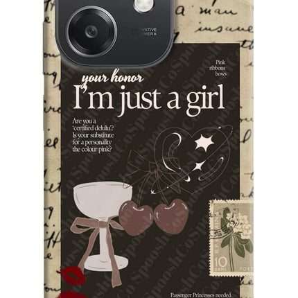 I am just a girl OPPO A3x Hard Case Back Cover by Casekaro