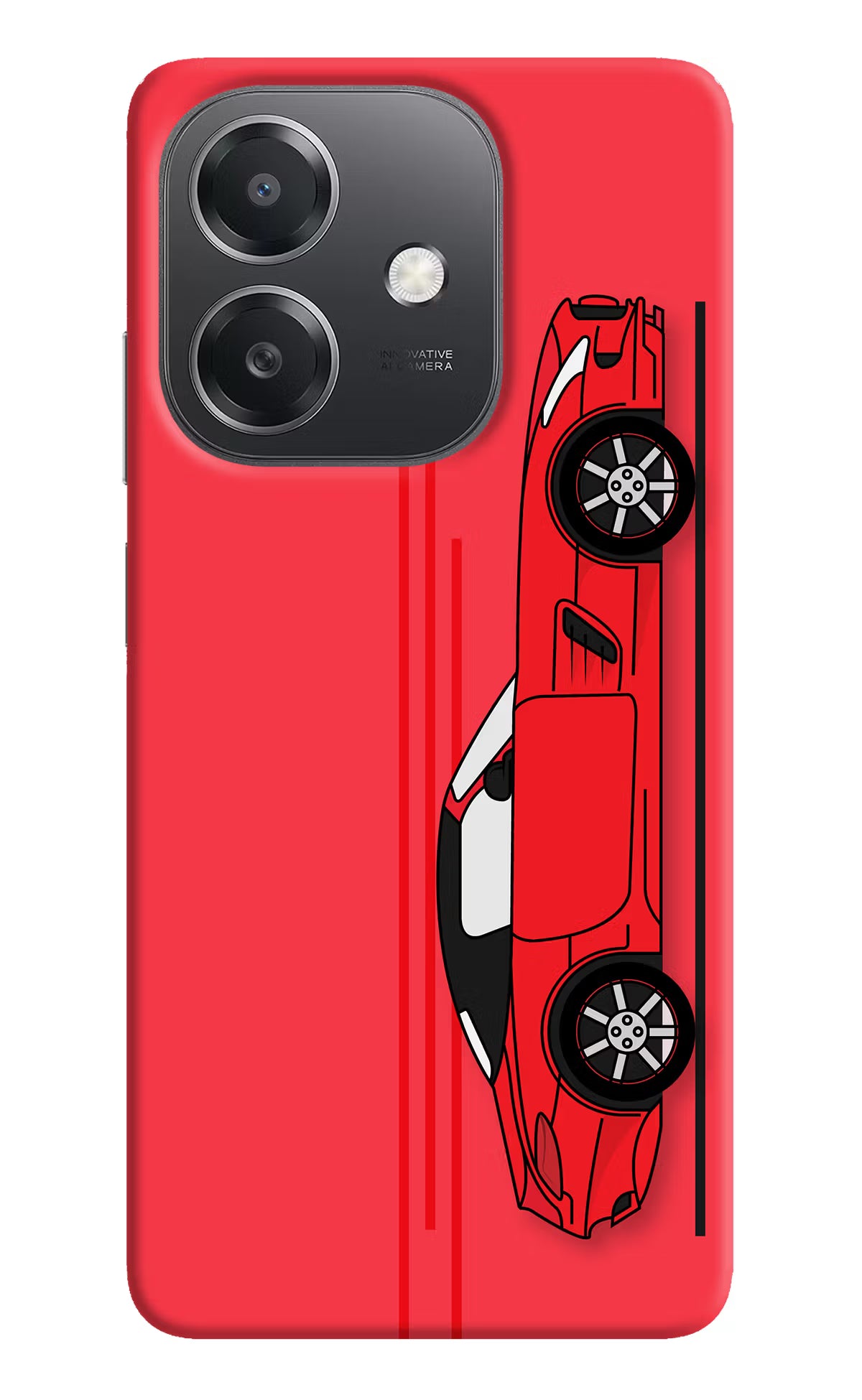Red Velocity OPPO A3x Hard Case Back Cover by Casekaro