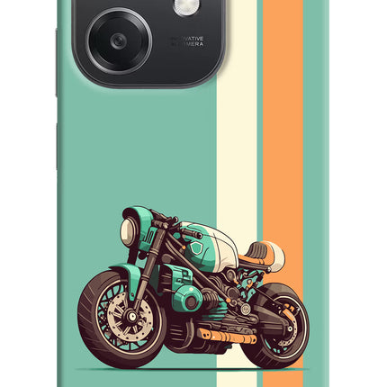 Striped Moto Drift OPPO A3x Hard Case Back Cover by Casekaro