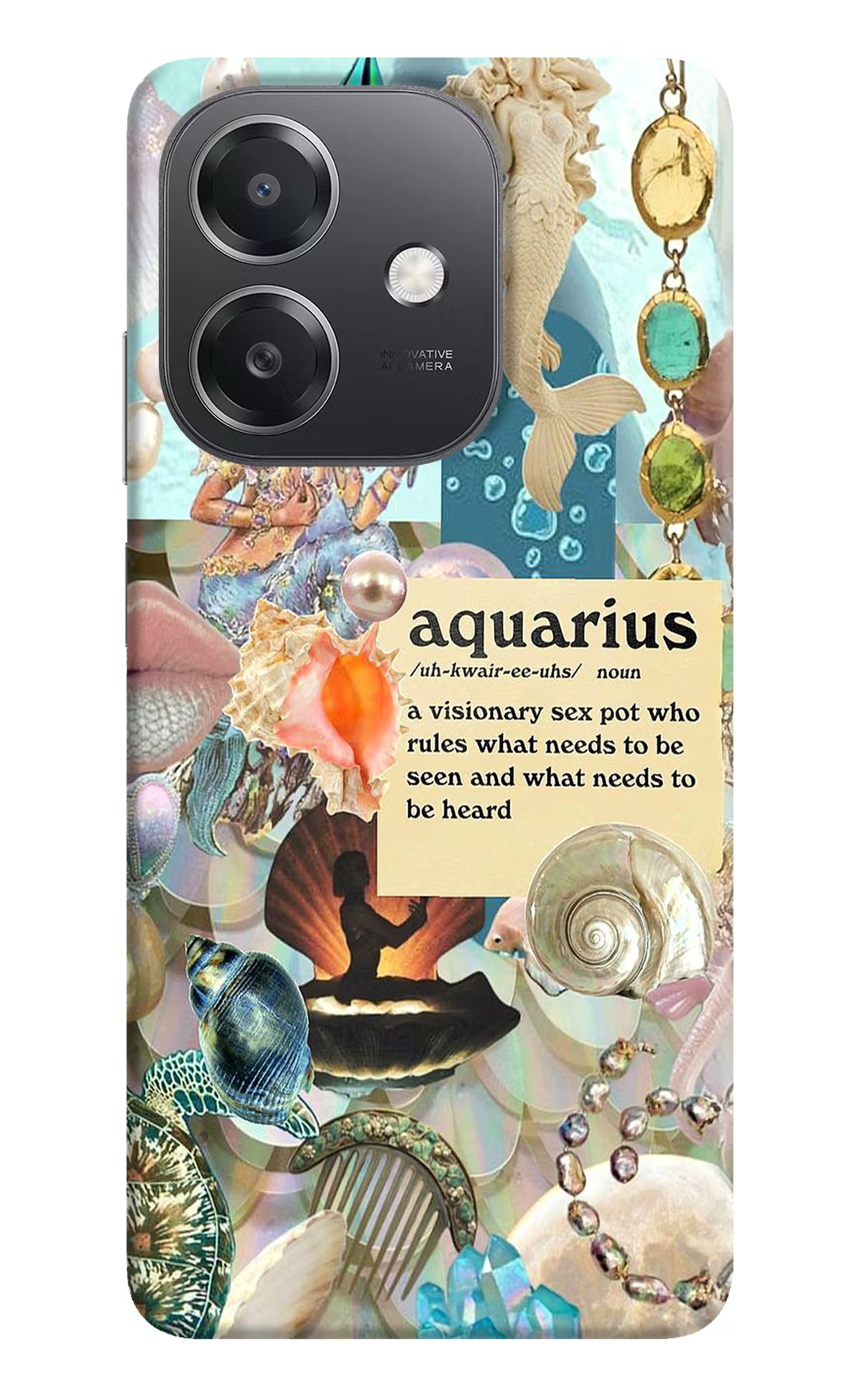 Aquarius Zodiac OPPO A3x Hard Case Back Cover by Casekaro