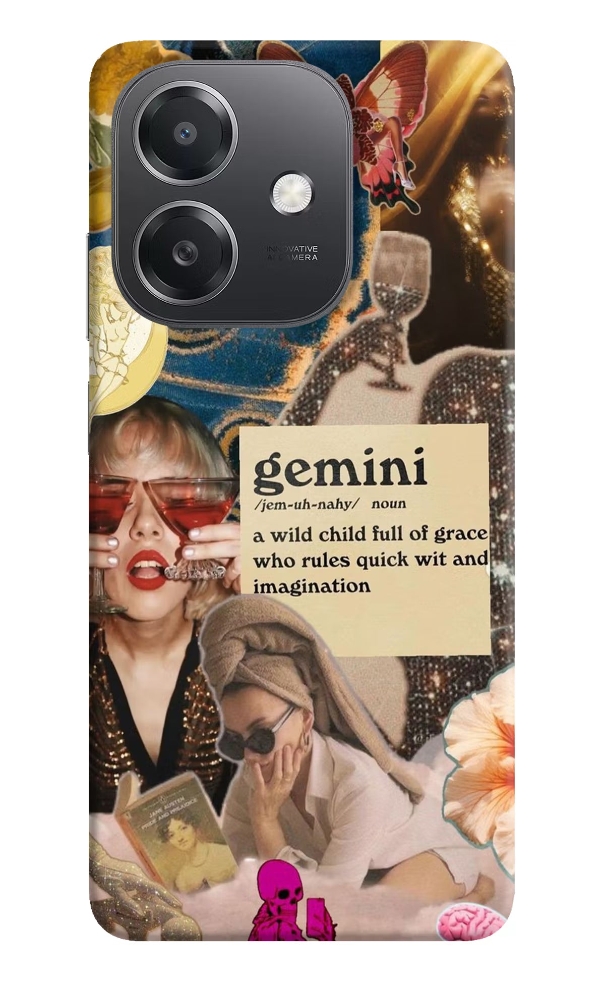 Gemini Zodiac OPPO A3x Hard Case Back Cover by Casekaro