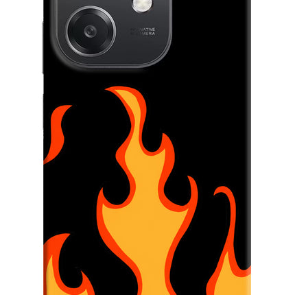 Fired Up – Black OPPO A3x Hard Case Back Cover by Casekaro