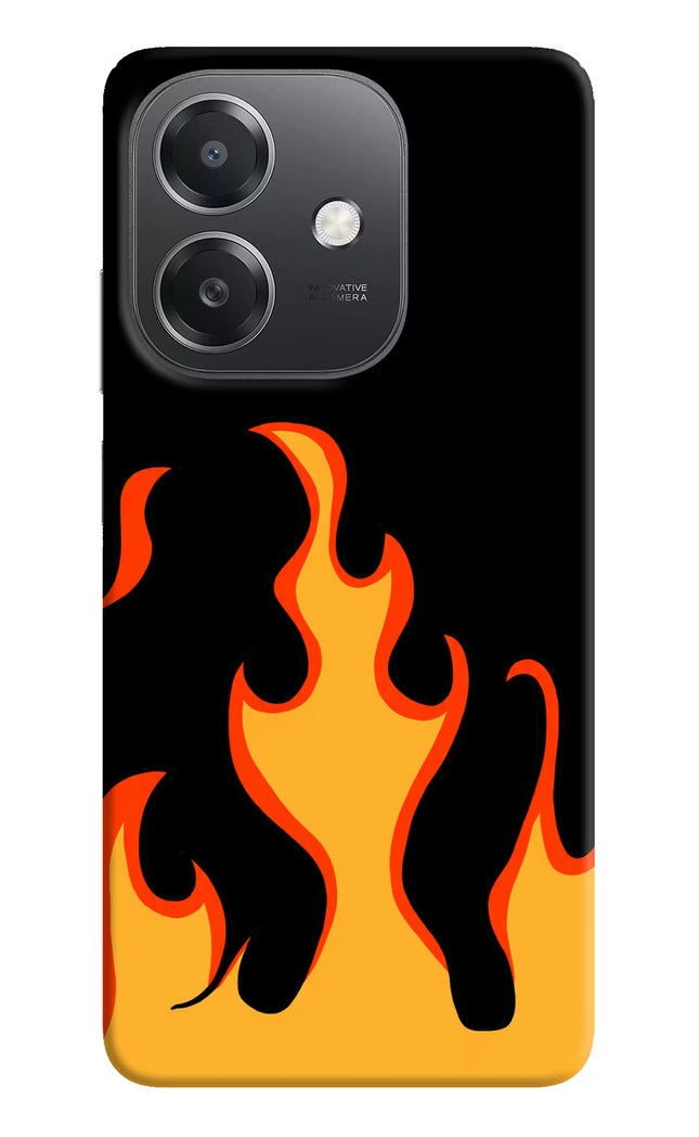 Fired Up – Black OPPO A3x Hard Case Back Cover by Casekaro