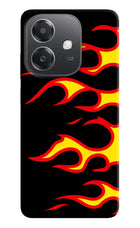 Side Sweep Flames OPPO A3x Hard Case Back Cover by Casekaro