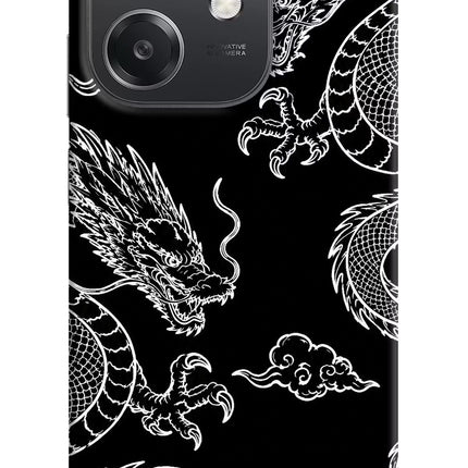 Twin Dragons OPPO A3x Hard Case Back Cover by Casekaro