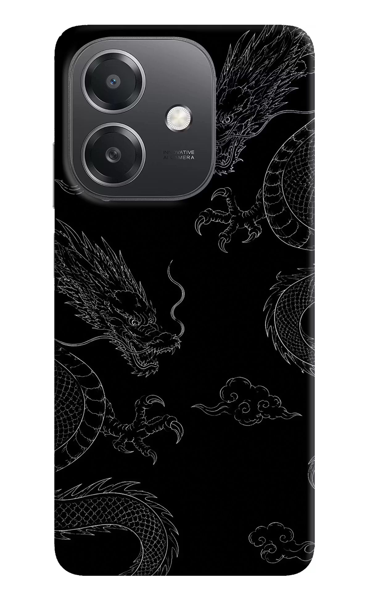 Twin Dragons OPPO A3x Hard Case Back Cover by Casekaro
