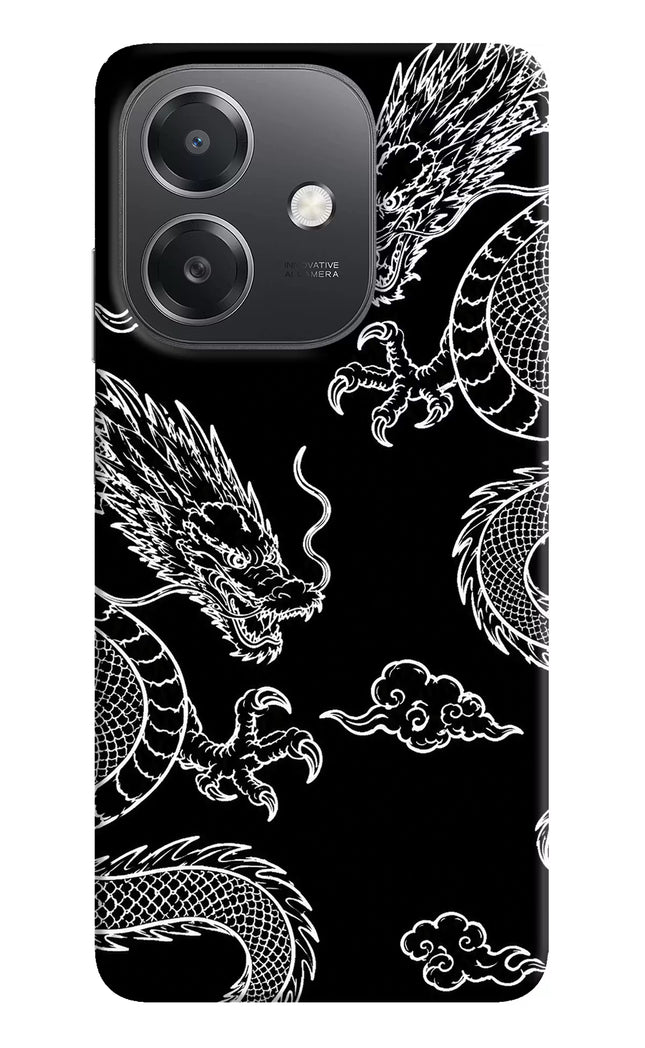 Twin Dragons OPPO A3x Hard Case Back Cover by Casekaro