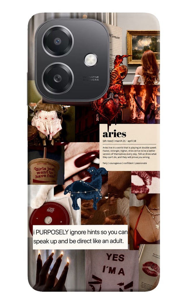 Zodiac Aries OPPO A3x Hard Case Back Cover by Casekaro