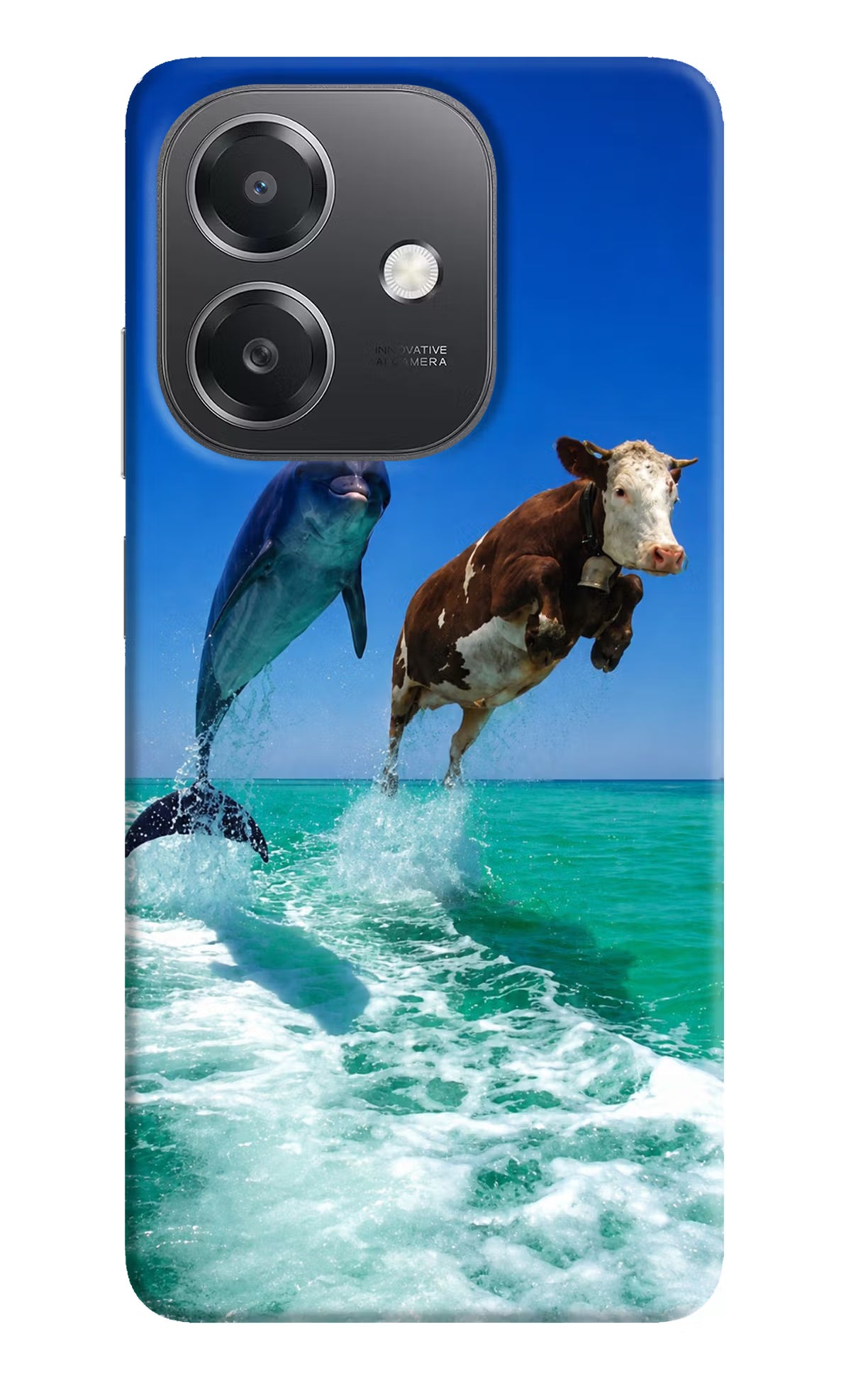 Dolphin vs Cow OPPO A3x Back Cover