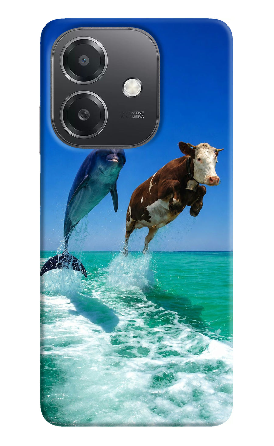 Dolphin vs Cow OPPO A3x Back Cover, Hard case