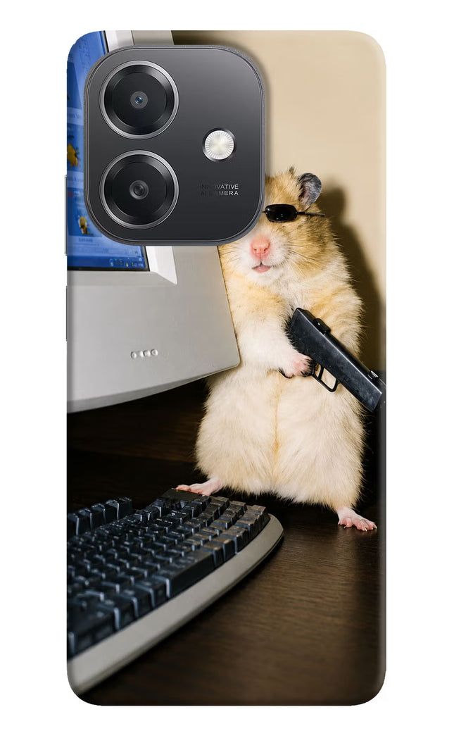 Hacker Hamster OPPO A3x Hard Case Back Cover by Casekaro