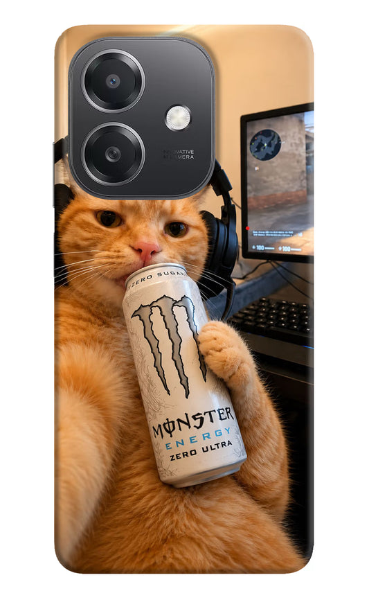 Gamer Cat Energy OPPO A3x Hard Case Back Cover by Casekaro
