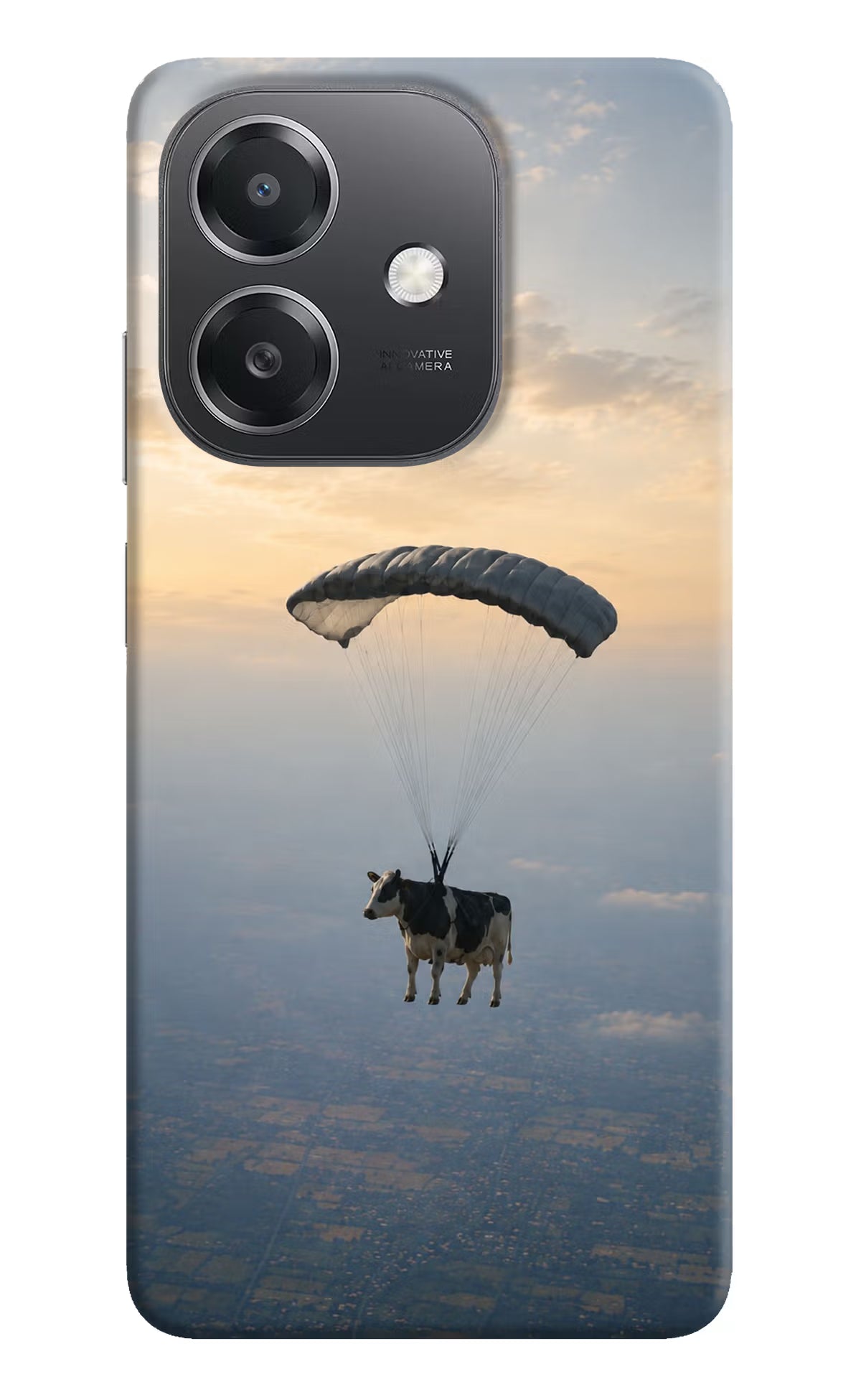 Skydiving Cow OPPO A3x Back Cover