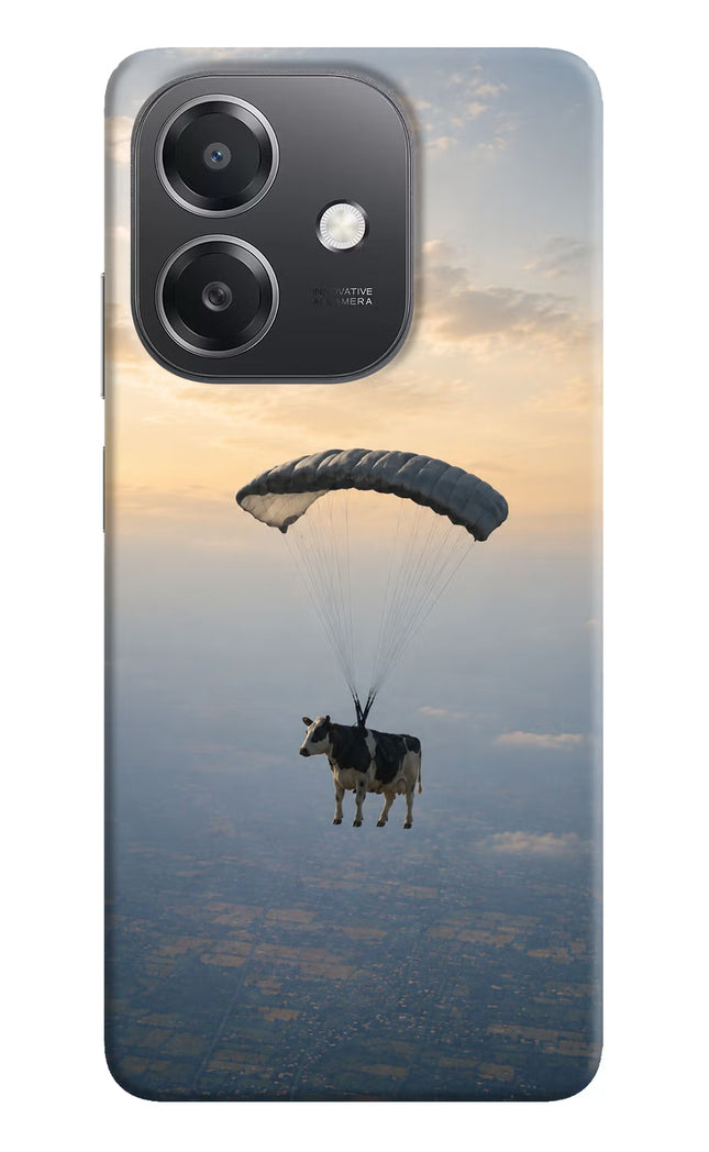 Skydiving Cow OPPO A3x Hard Case Back Cover by Casekaro
