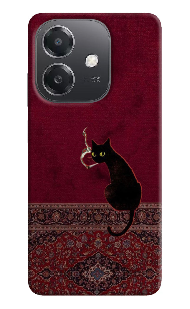 Midnight Cat OPPO A3x Hard Case Back Cover by Casekaro