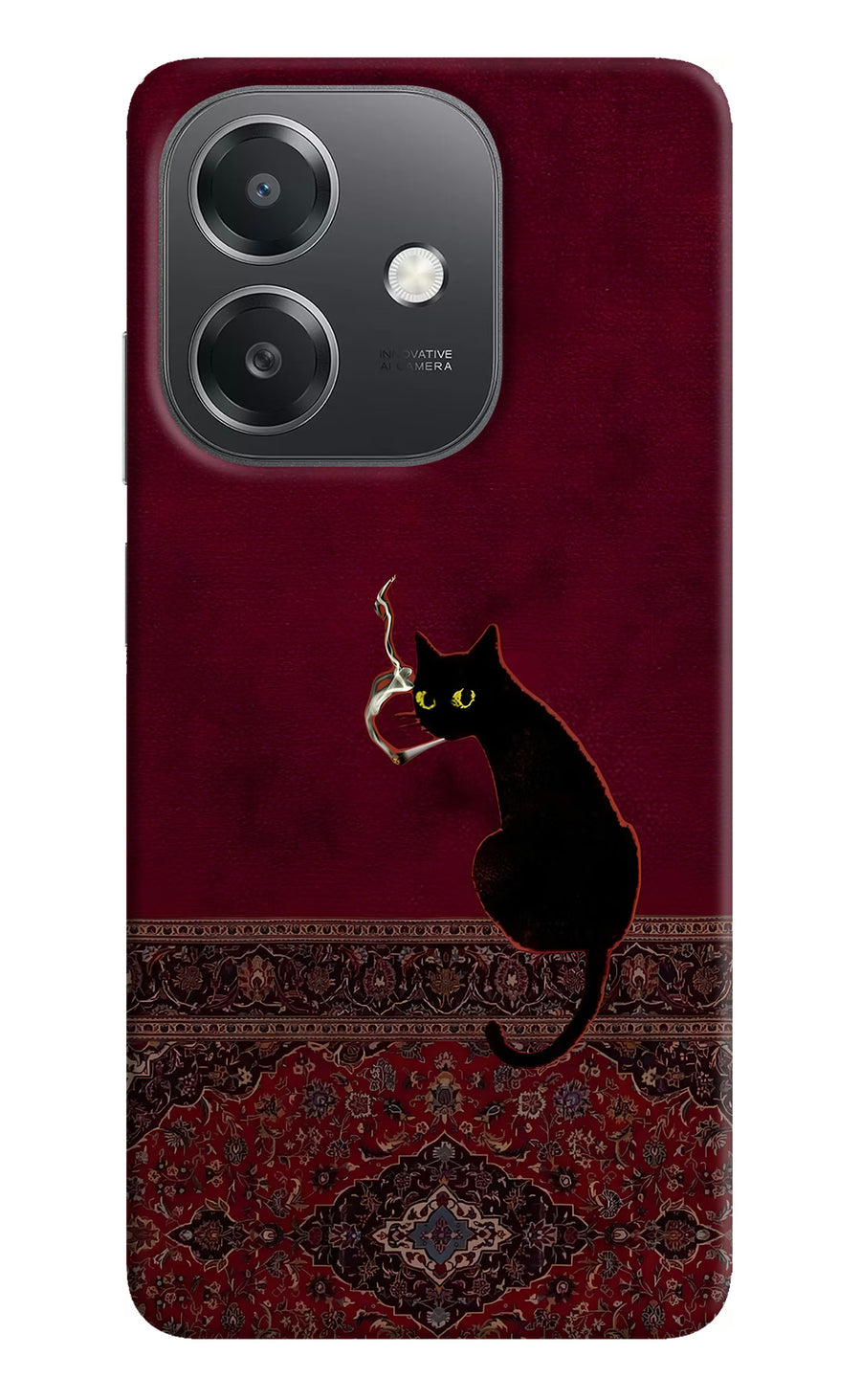 Midnight Cat OPPO A3x Back Cover, Hard case