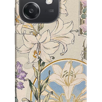 White Lily OPPO A3x Hard Case Back Cover by Casekaro