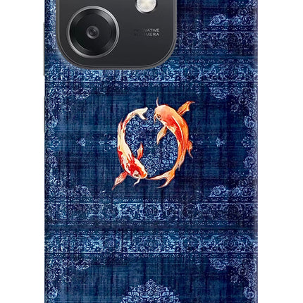 Koi Blue OPPO A3x Hard Case Back Cover by Casekaro