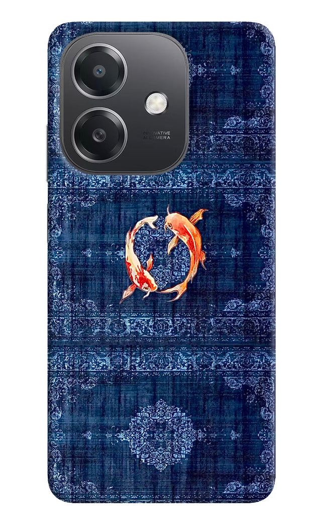 Koi Blue OPPO A3x Hard Case Back Cover by Casekaro
