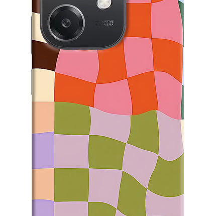 Wavy Grid OPPO A3x Hard Case Back Cover by Casekaro