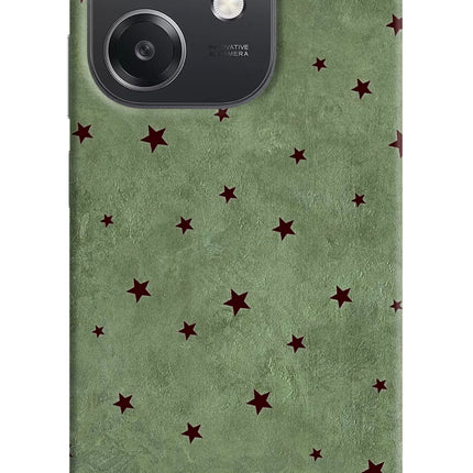 Green Stars OPPO A3x Hard Case Back Cover by Casekaro