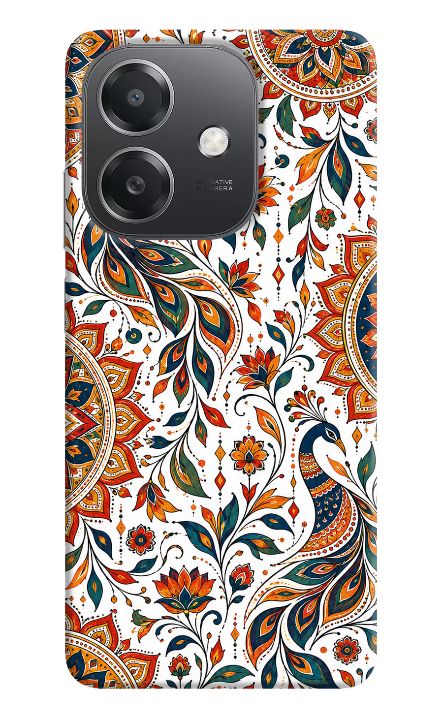 White Mayura OPPO A3x Back Cover, Hard case
