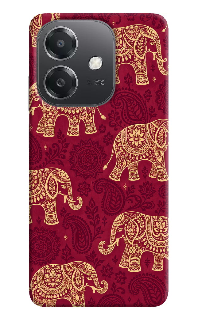 Maroon Elephant OPPO A3x Hard Case Back Cover by Casekaro