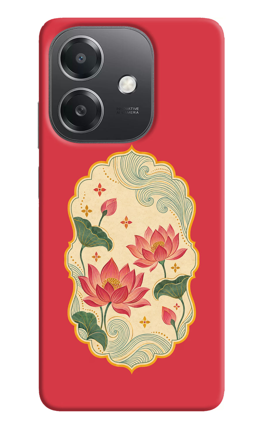 Pink Lotus OPPO A3x Back Cover, Hard case