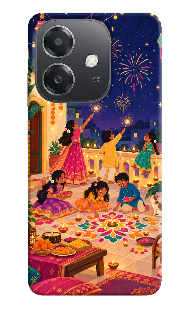 Diwali Night OPPO A3x Hard Case Back Cover by Casekaro