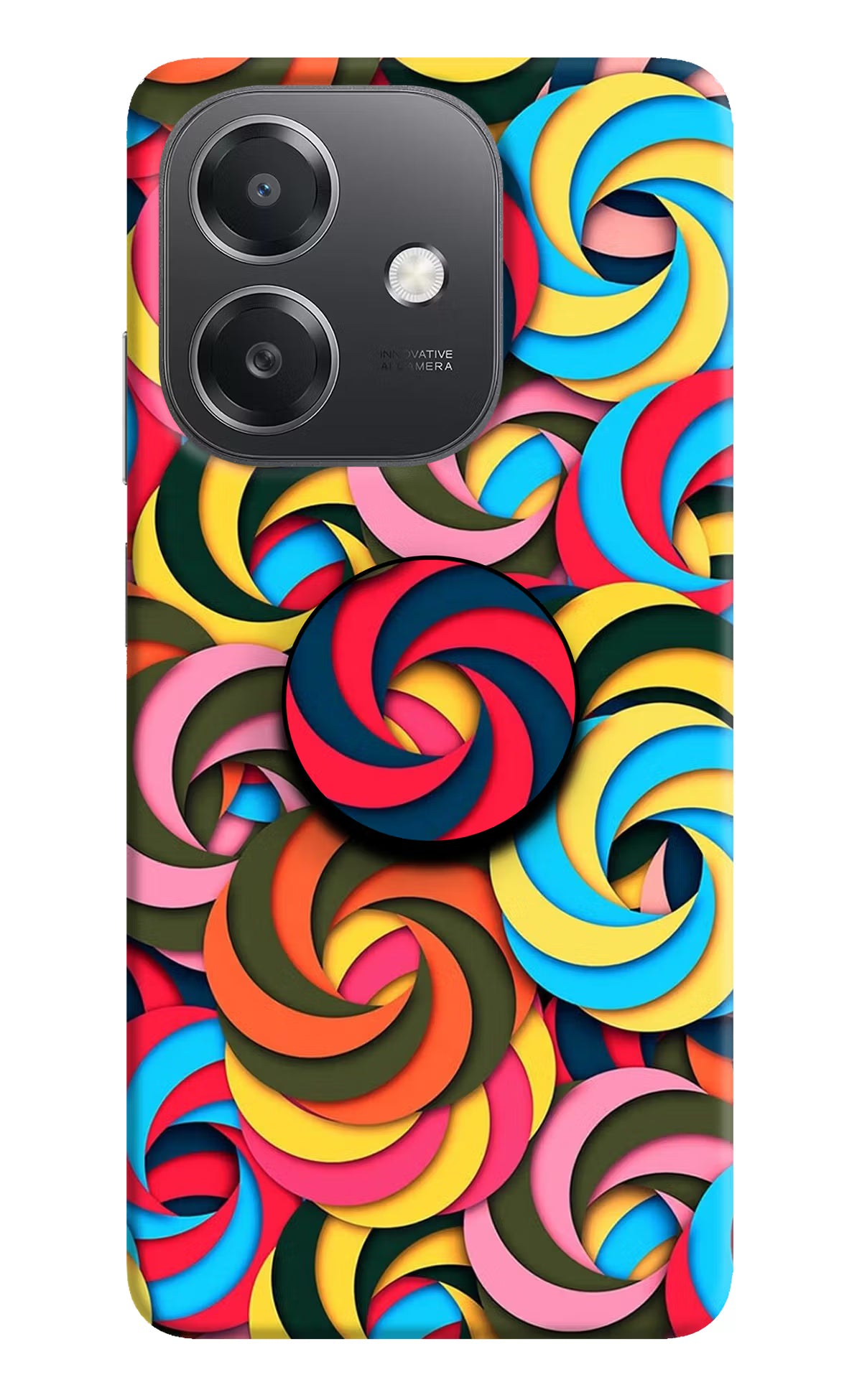 Spiral Pattern OPPO A3x Pop Case by Casekaro
