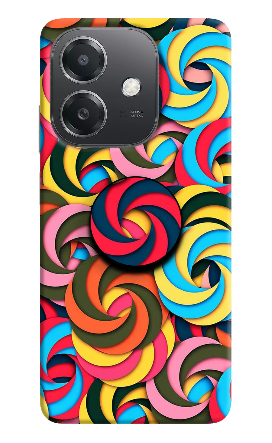 Spiral Pattern OPPO A3x Pop Case, Hard case