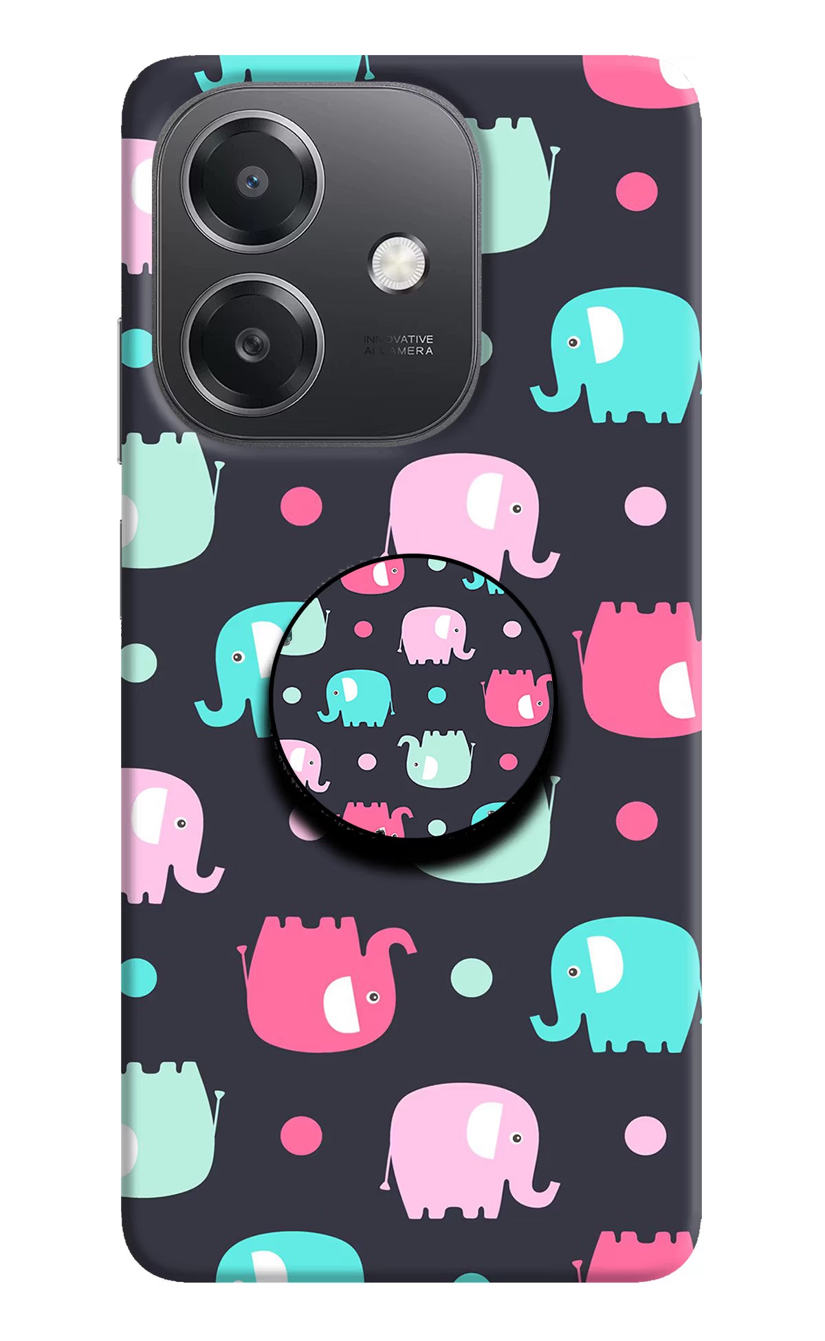 Baby Elephants OPPO A3x Pop Case by Casekaro