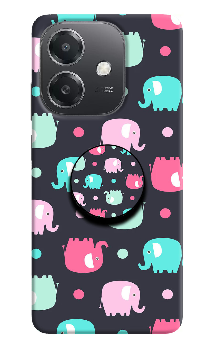 Baby Elephants OPPO A3x Pop Case, Hard case