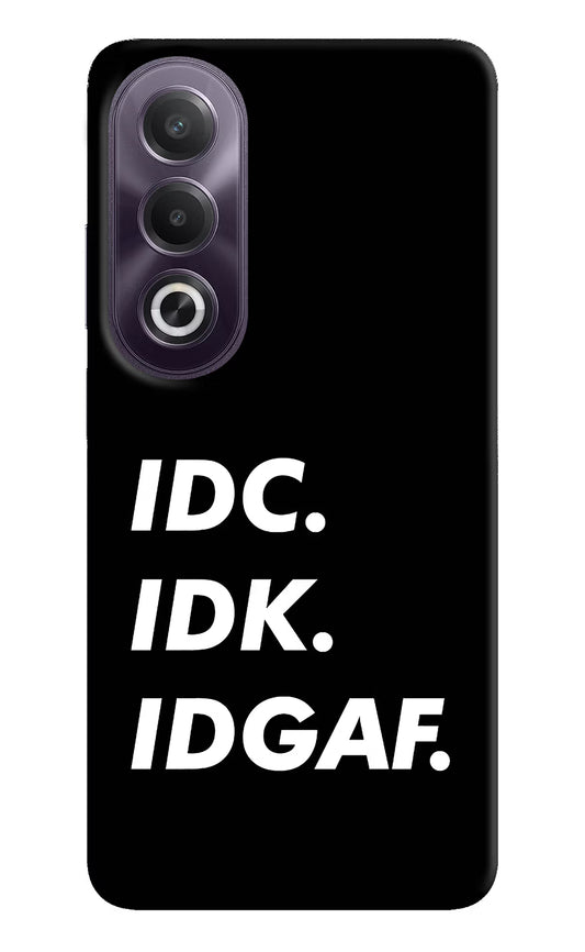 Idc Idk Idgaf OPPO K12x Hard Case Back Cover by Casekaro